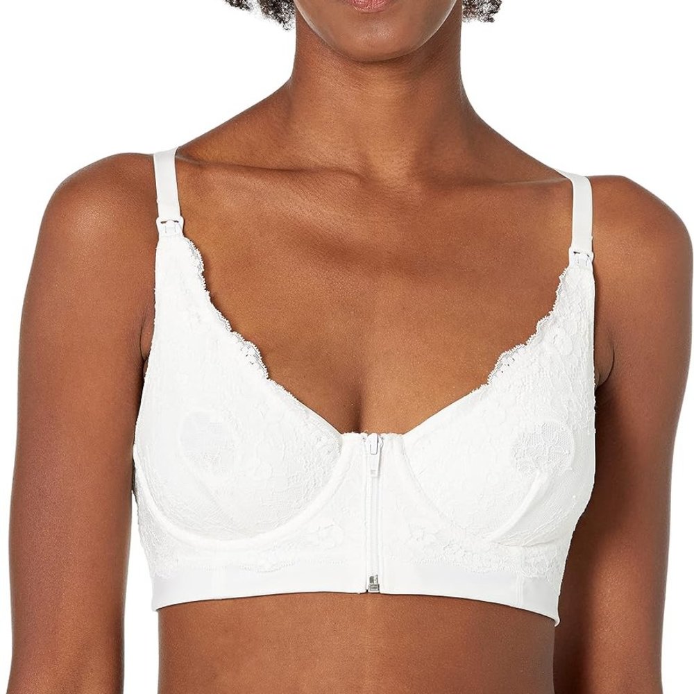 Pip & Vine by Rosie Pope white nursing maternity lace bra size 34C
